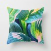 Fashion tropical plant polyester pillow cover office fabric sofa cushion cover home peach skin velvet pillow cover