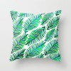 Fashion tropical plant polyester pillow cover office fabric sofa cushion cover home peach skin velvet pillow cover