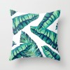 Fashion tropical plant polyester pillow cover office fabric sofa cushion cover home peach skin velvet pillow cover