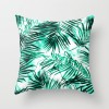 Fashion tropical plant polyester pillow cover office fabric sofa cushion cover home peach skin velvet pillow cover
