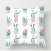 Cactus fleshy pillow case Nordic tropical plant pillow case peach skin velvet pillow case
