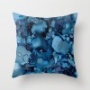 Creative ink blue geometric landscape pillow peach skin velvet pillow cover car sofa cushion cover