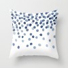 Creative ink blue geometric landscape pillow peach skin velvet pillow cover car sofa cushion cover