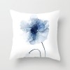 Creative ink blue geometric landscape pillow peach skin velvet pillow cover car sofa cushion cover