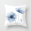 Creative ink blue geometric landscape pillow peach skin velvet pillow cover car sofa cushion cover