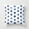 Creative ink blue geometric landscape pillow peach skin velvet pillow cover car sofa cushion cover