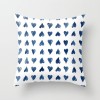 Creative ink blue geometric landscape pillow peach skin velvet pillow cover car sofa cushion cover