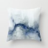 Creative ink blue geometric landscape pillow peach skin velvet pillow cover car sofa cushion cover