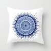 Creative ink blue geometric landscape pillow peach skin velvet pillow cover car sofa cushion cover