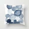 Creative ink blue geometric landscape pillow peach skin velvet pillow cover car sofa cushion cover