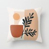 Modern simple and abstract pillow case simple geometric peach leather cushion