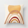 Modern simple and abstract pillow case simple geometric peach leather cushion