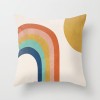 Modern simple and abstract pillow case simple geometric peach leather cushion