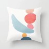 Modern simple and abstract pillow case simple geometric peach leather cushion