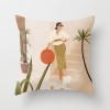 Modern simple and abstract pillow case simple geometric peach leather cushion
