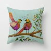 Classic flower and bird pillow cover hand-painted pattern digital printed peach skin plush pillow waist pillow cover