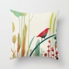 Classic flower and bird pillow cover hand-painted pattern digital printed peach skin plush pillow waist pillow cover
