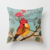 Classic flower and bird pillow cover hand-painted pattern digital printed peach skin plush pillow waist pillow cover