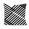 Home style Nordic simple black-and-white pillow peach skin velvet pillow cover pillow cushion waist