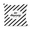 Home style Nordic simple black-and-white pillow peach skin velvet pillow cover pillow cushion waist