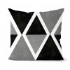 Home style Nordic simple black-and-white pillow peach skin velvet pillow cover pillow cushion waist