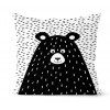 Home style Nordic simple black-and-white pillow peach skin velvet pillow cover pillow cushion waist