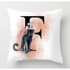 Rose golden Panther 26 English letter pillow cover rose English letter pillow cover