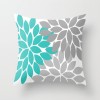 3pcs pillow case mint green yellow flower combination home decoration pink flower pillow