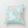 3pcs pillow case mint green yellow flower combination home decoration pink flower pillow