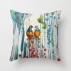 European retro oil painting pillow cover couple bird hand painted oil painting pillow sofa cushion waist pillow cover bird lovers
