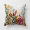 European retro oil painting pillow cover couple bird hand painted oil painting pillow sofa cushion waist pillow cover bird lovers