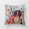 European retro oil painting pillow cover couple bird hand painted oil painting pillow sofa cushion waist pillow cover bird lovers
