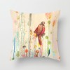 European retro oil painting pillow cover couple bird hand painted oil painting pillow sofa cushion waist pillow cover bird lovers