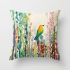 European retro oil painting pillow cover couple bird hand painted oil painting pillow sofa cushion waist pillow cover bird lovers