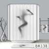 Polyester shower curtain 3D digital printing bathroom curtain waterproof thickened curtain toilet partition curtain bathroom water curtain