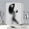 Polyester shower curtain 3D digital printing bathroom curtain waterproof thickened curtain toilet partition curtain bathroom water curtain