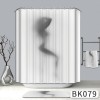 Polyester shower curtain 3D digital printing bathroom curtain waterproof thickened curtain toilet partition curtain bathroom water curtain
