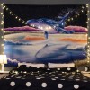 Home tapestry hanging cloth Japanese solar landscape wall hanging home bedside decoration background wall tapestry