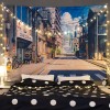 Home tapestry hanging cloth Japanese solar landscape wall hanging home bedside decoration background wall tapestry