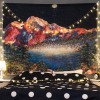 Home tapestry hanging cloth Japanese solar landscape wall hanging home bedside decoration background wall tapestry