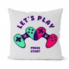 The keyboard handle of game fans is close to the pillow case, polyester pillow case and game fans