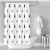 Shower curtain Nordic ins style simple shower curtain digital printing waterproof polyester shower curtain shower curtain