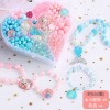 Children's love box diy make handmade beaded cartoon educational toy manufacturer girl wear bead bracelet necklace