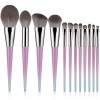 Brush 12 Makeup Brushes Set gradient plastic handle makeup brush full set of makeup tools multi-color optional