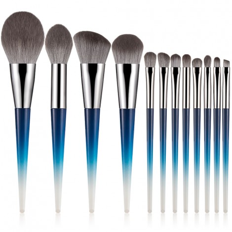Brush 12 Makeup Brushes Set gradient plastic handle makeup brush full set of makeup tools multi-color optional
