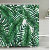 Shower curtain tropical plant shower curtain shower curtain Polyester Waterproof Shower Curtain no punching