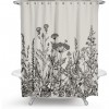Flower plant shower curtain shower curtain shower curtain Polyester Waterproof Shower Curtain Set with hook