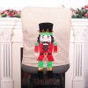 Christmas decoration cartoon walnut soldier chair back cover creative linen chair back cover