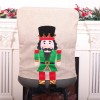 Christmas decoration cartoon walnut soldier chair back cover creative linen chair back cover