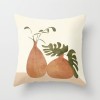 Earth color Morandi pillow case abstract oil painting rainbow geometry pillow case